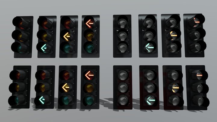 GE VLA  Left Turn Traffic Signals Pack