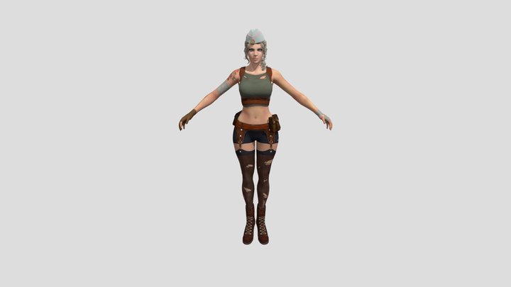 Mobile - Kiss of War - Linda 3D Model