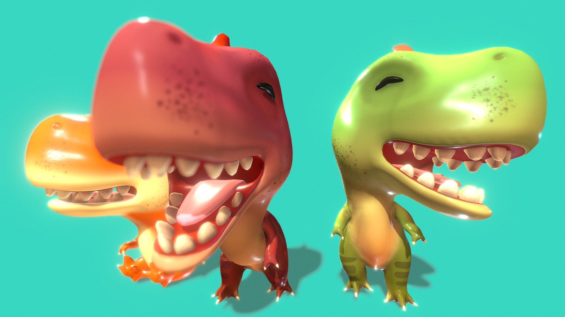 3D Cartoon Dinosaur T-rex - Buy Royalty Free 3D model by Animabyfad ...