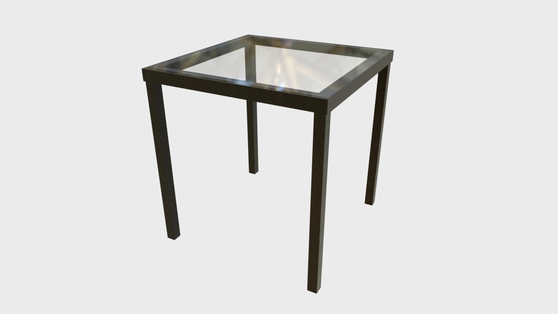 3D model Glass top desk - This is a 3D model of the Glass top desk. The 3D model is about a table with a table top.