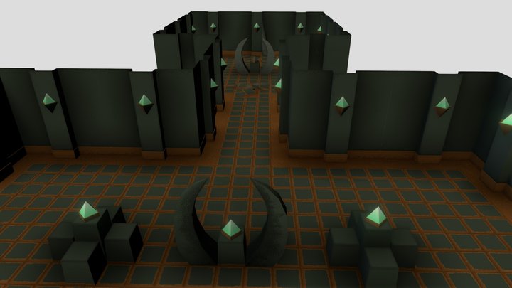 Corrupted Temple 3D Model