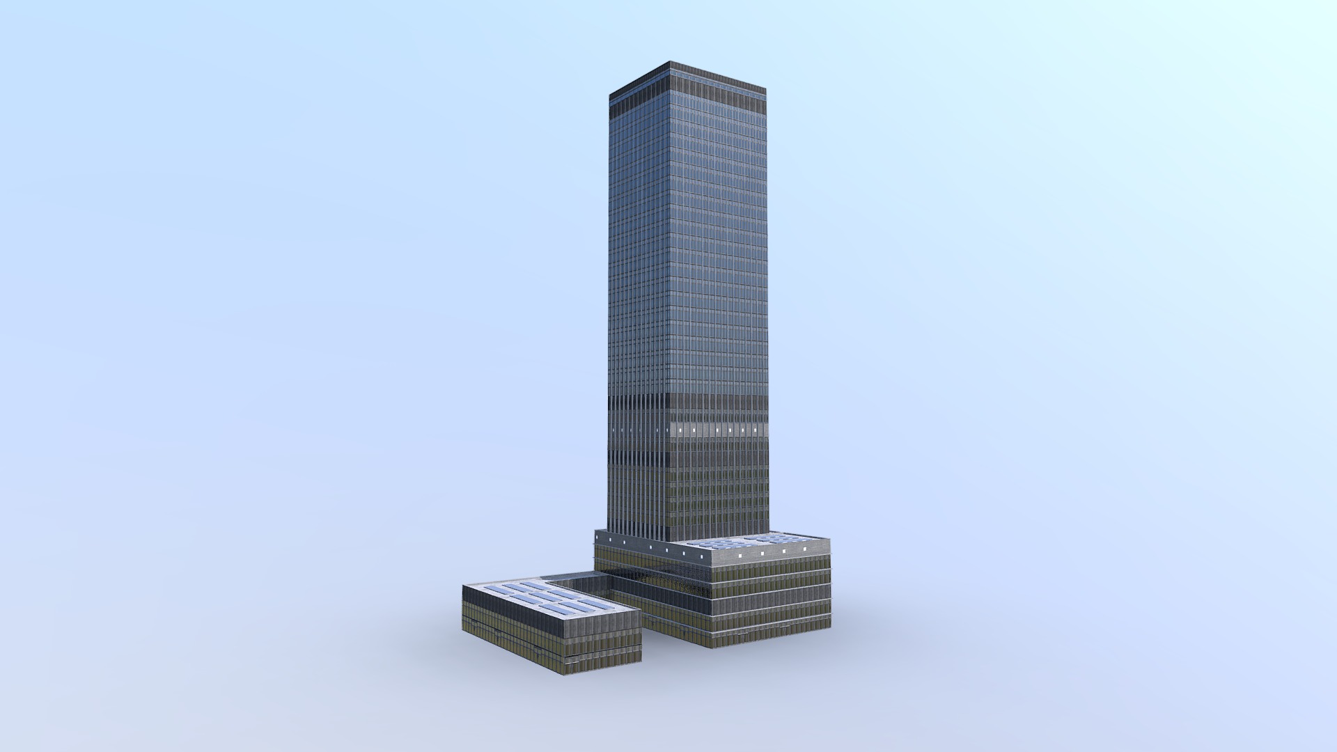 3D model Cannburg Tower - This is a 3D model of the Cannburg Tower. The 3D model is about a tall building with a rectangular top.