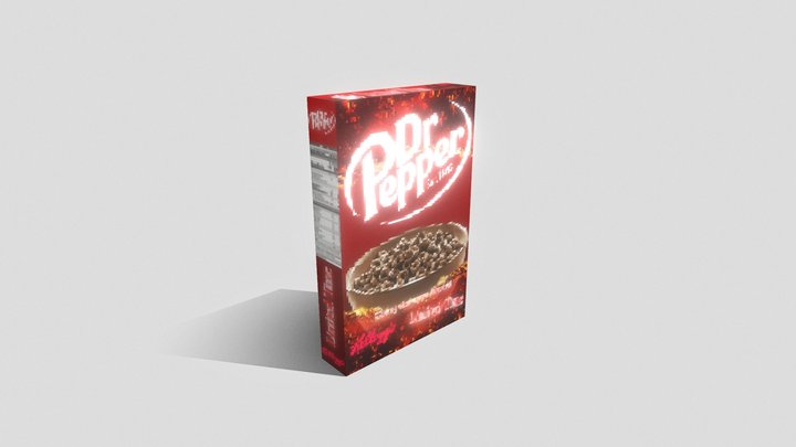 Dr-pepper cereal | Box replica 3D Model