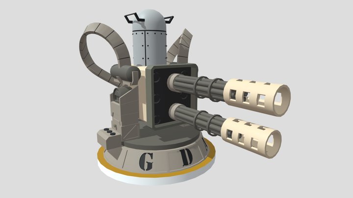 AA turret (Alpha version) 3D Model