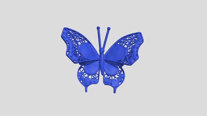 eLUXE3D - Butterfly Broach 3D Model