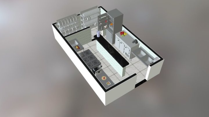 Cozinha Industrial 3D Model