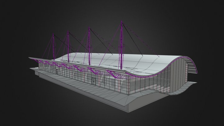 Annemasse Gymnase Robert Sallaz Maquette BIM 3D Model