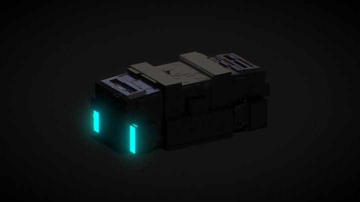 Crate 1 Scifi 3D Model