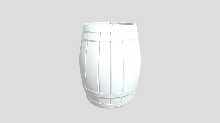 Barrel High Poly 3D Model