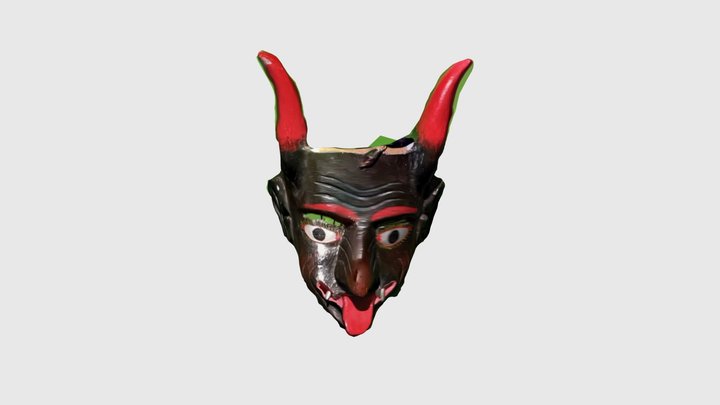 Masque traditionnel de Diable 3D Model