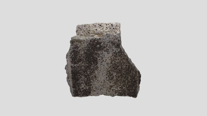 Concrete fragment. 3D Model