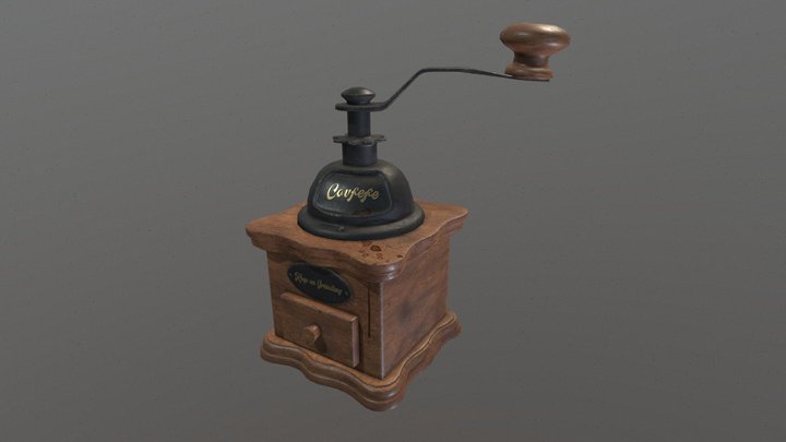 Old Coffee Grinder 3D Model