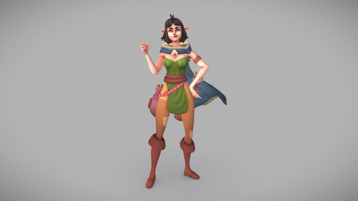 Salora, the Rogue Elf 3D Model