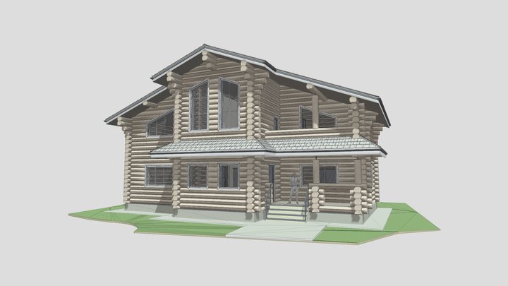 Деревянный дом 3D Model