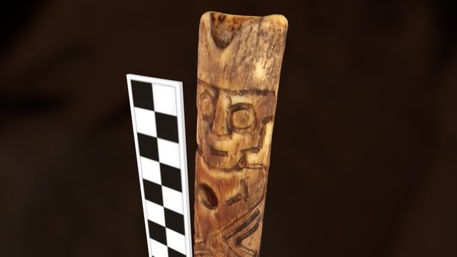 Flauta de hueso Tiwanaku 3D Model