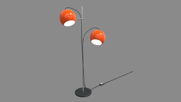 1970's Double Lamp 3D Model