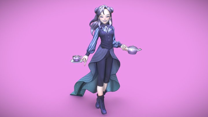 Lavender Witch 3D Model