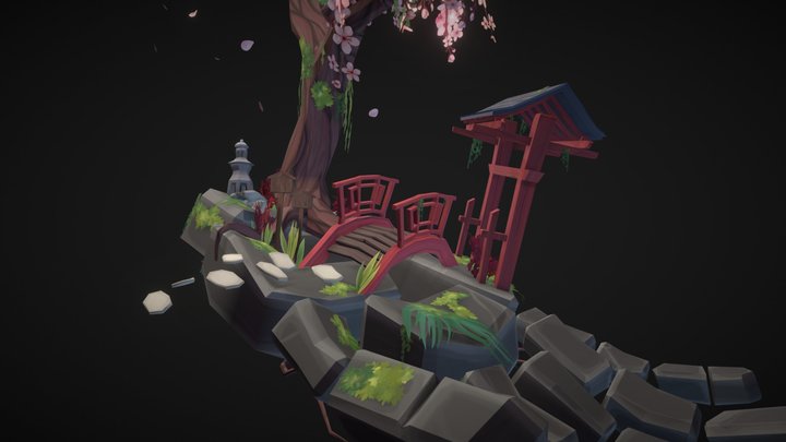 Garden Diorama HR 3D Model