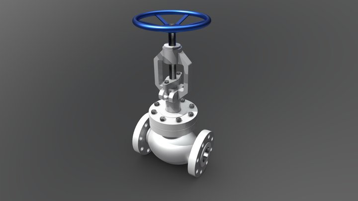 Globe Ball Valve 3D Model