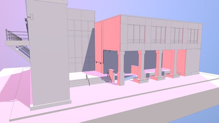 PrimitiveExercise - Brick Building. 3D Model