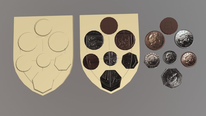 Coin Shield 3D Model