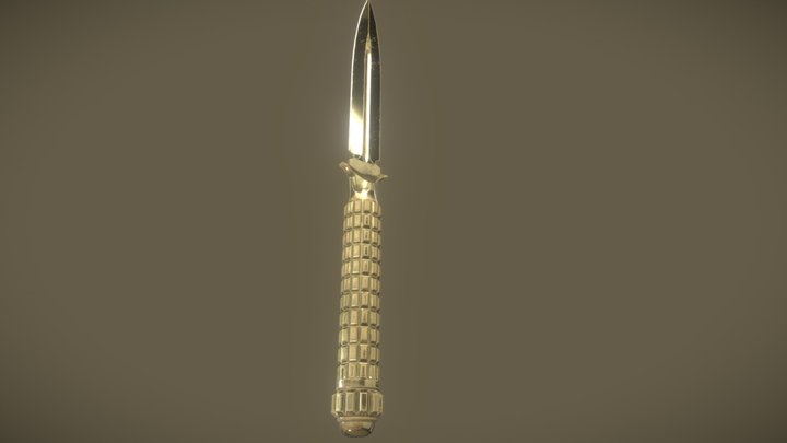 Gold Dagger 3D Model