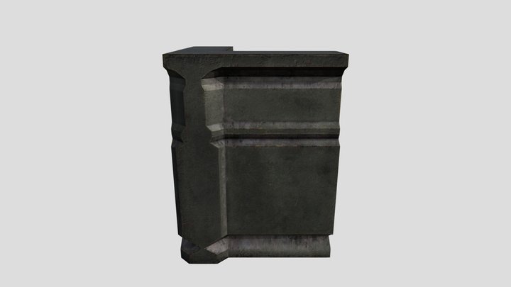 Wall Section Outside Corner 3D Model