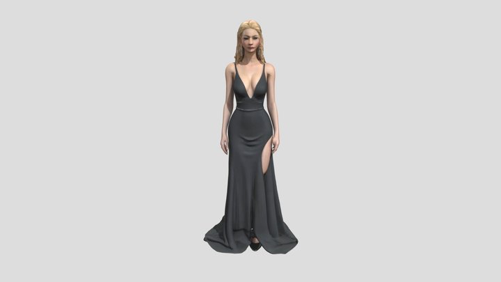 3D model of a blonde woman 3D Model
