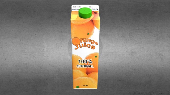 Orange Juice 1L 3D Model