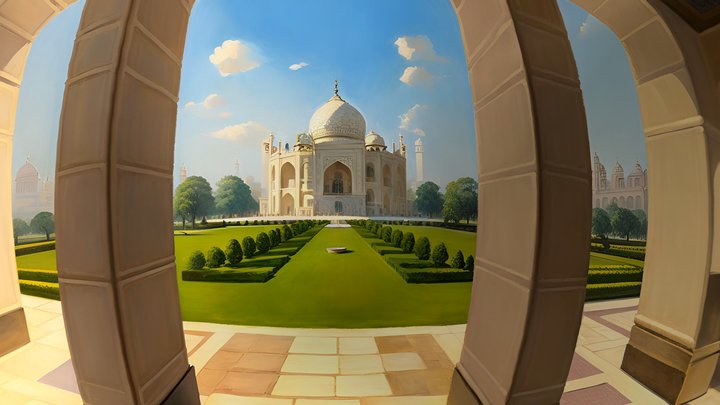 360° Majesty: Exploring the Taj Mahal" 3D Model