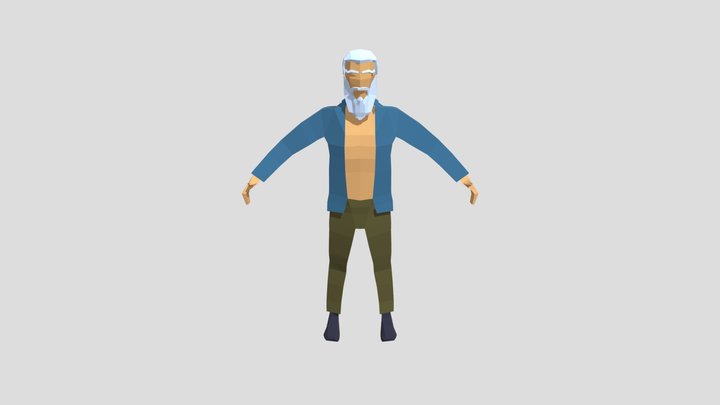 Low Poly Male 01 B 3D Model