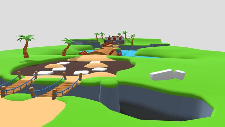JUNGLE ROLL STUMBLE GUYS 3D Model