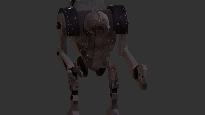 Dwarf Mine Robot 3D Model