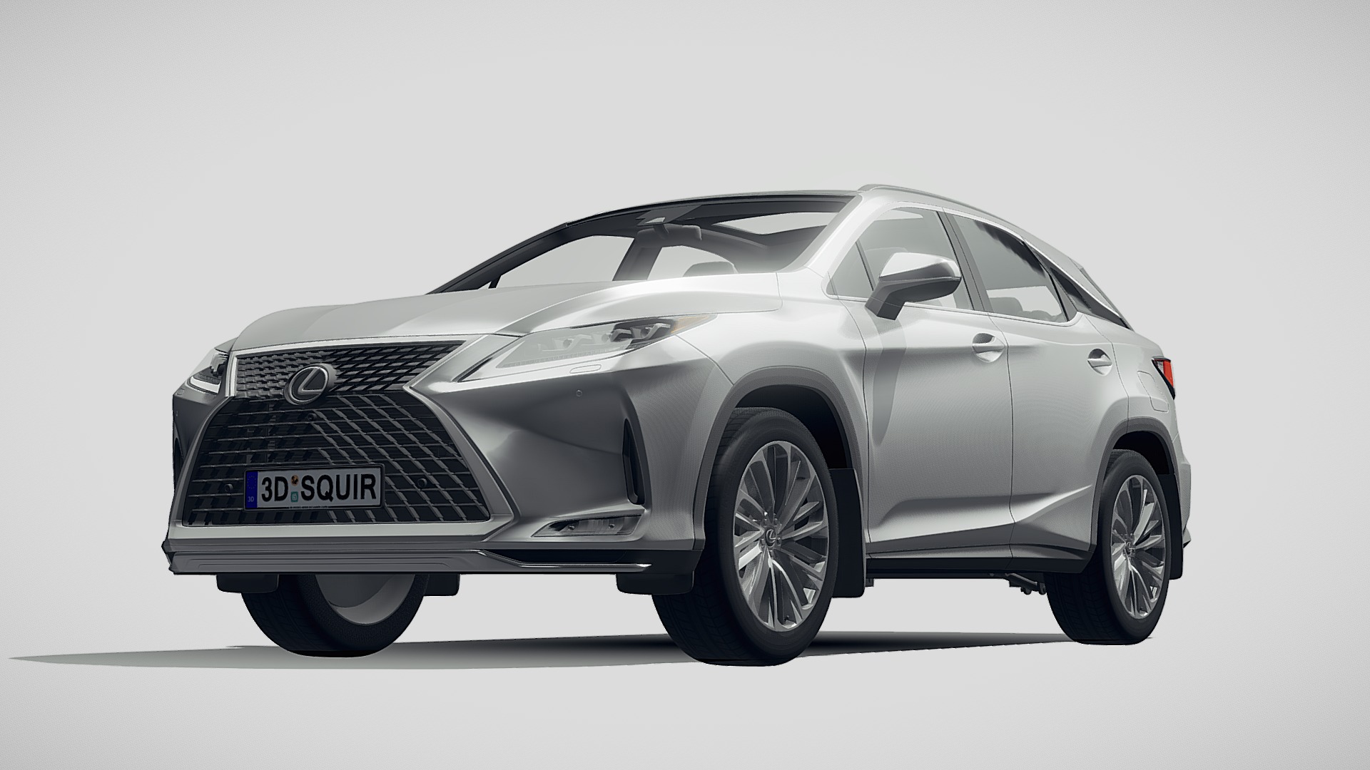 3D model Lexus RX 2020 - This is a 3D model of the Lexus RX 2020. The 3D model is about a silver car with a black grill.