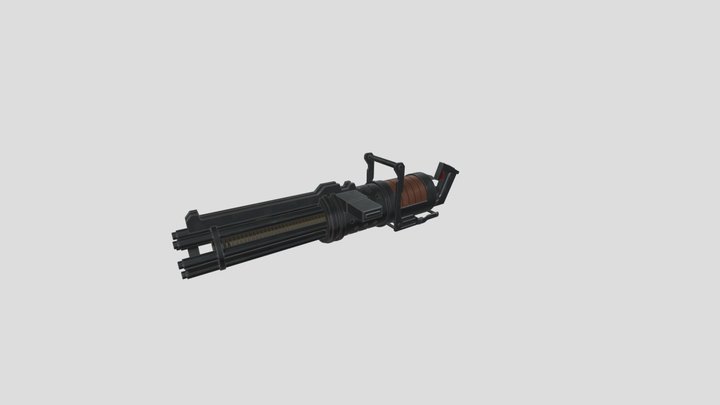 Z-6 Rotary Blaster Cannon 3D Model