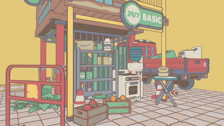 Convenience Store 24/7 3D Model