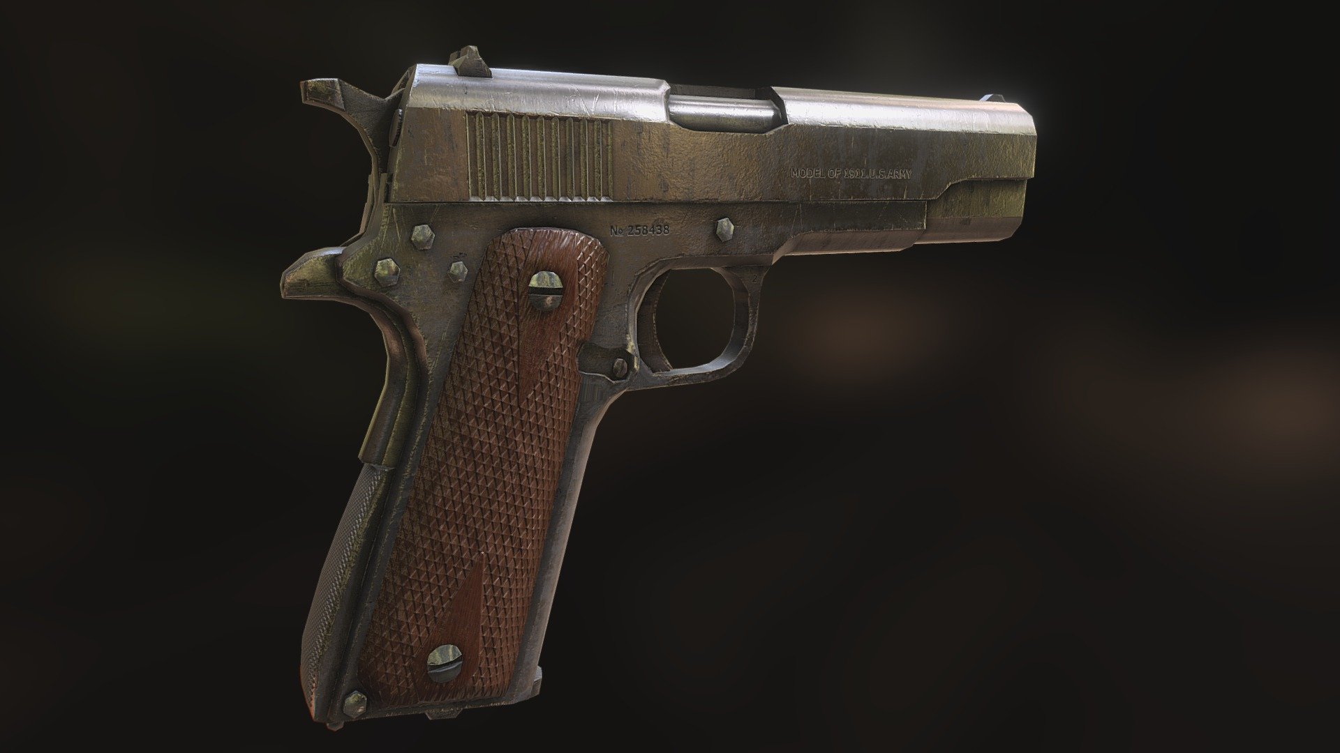 Colt 1911 - 3D model by James Rooney Barker (@JamesRooneyBarker ...