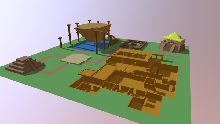 Aztec Blocking 3D Model