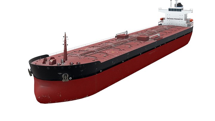 Panamax oil_tanker 245m lowpoly 3D Model