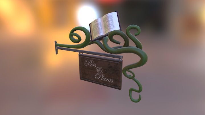 Shop Sign 3D Model