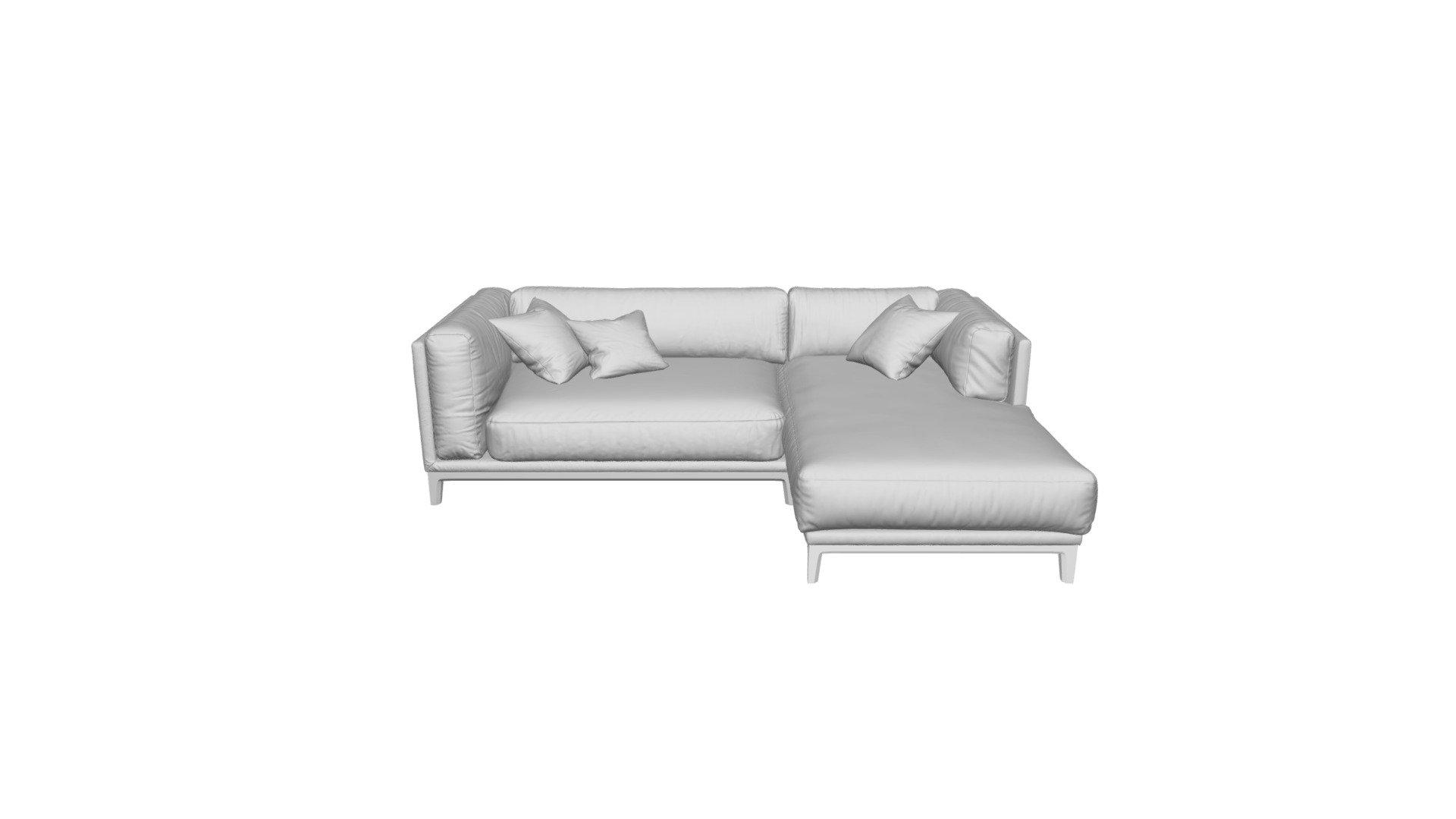 Case corner sofa in light grey chenille. DG-HOME