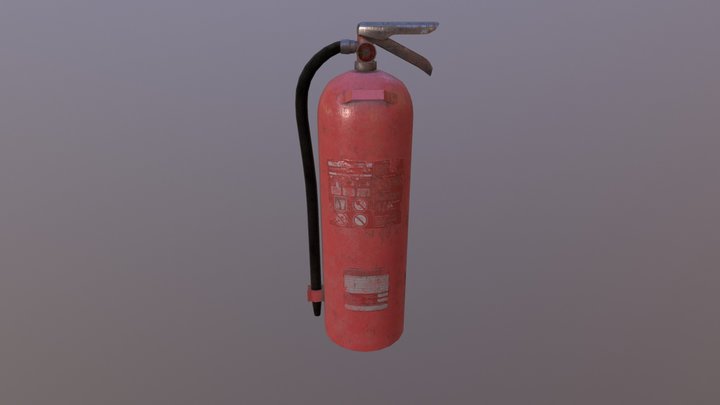 Old Fire Extinguisher 3D Model