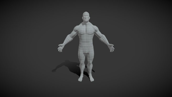 Superhero Male Body Base Mesh 3D Model 3D Model