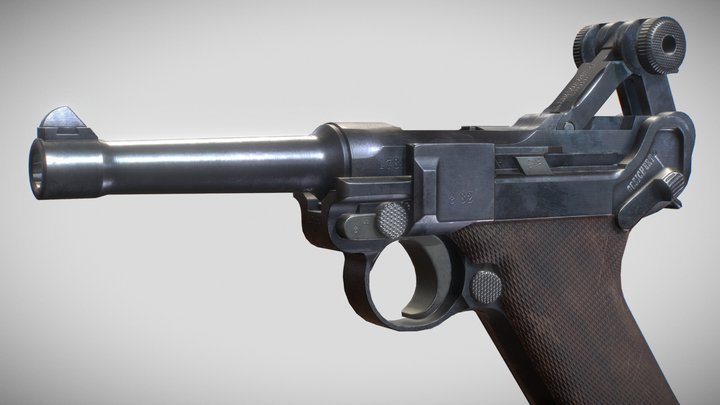 Luger P08 Police version by Simson & Suhl 3D Model