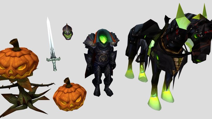 Headless Horseman assets pack 3D Model