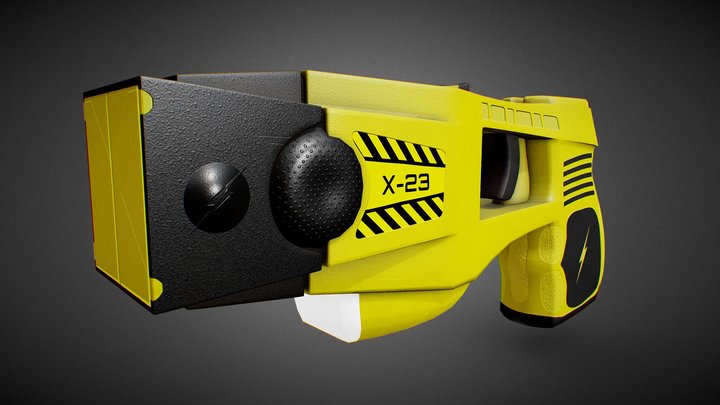 Yellow Taser Gun 3D Model