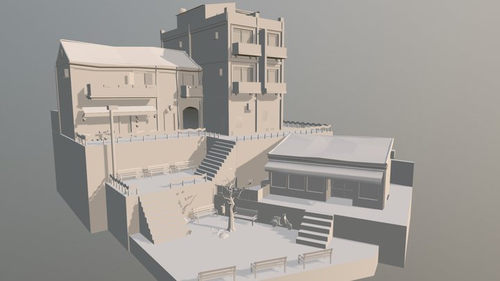 Cityscene Indy Denys Valenica 3D Model