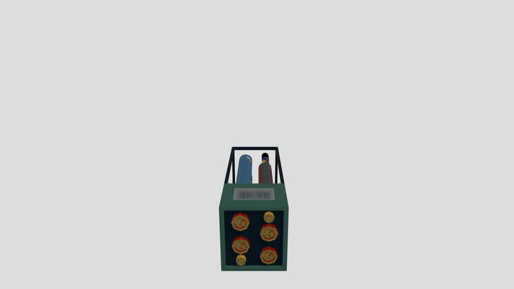 Green Gas Shipping Container 3D Model