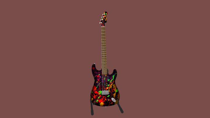 Coloured_electric_guitar 3D Model