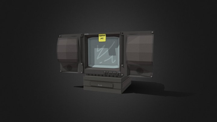90s Gaming TV 3D Model
